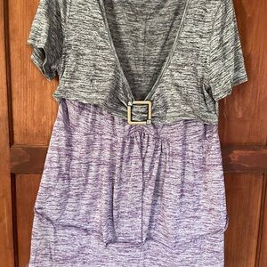 Rose gal purple and gray top